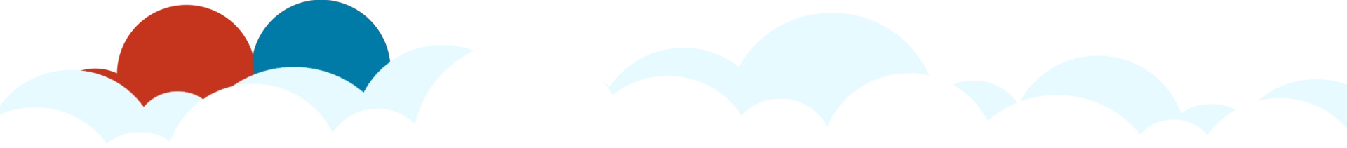 A white circle with black and blue background